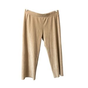 Lattelove beige tan ribbed cozy loungewear pull on stretch comfort pants size XL